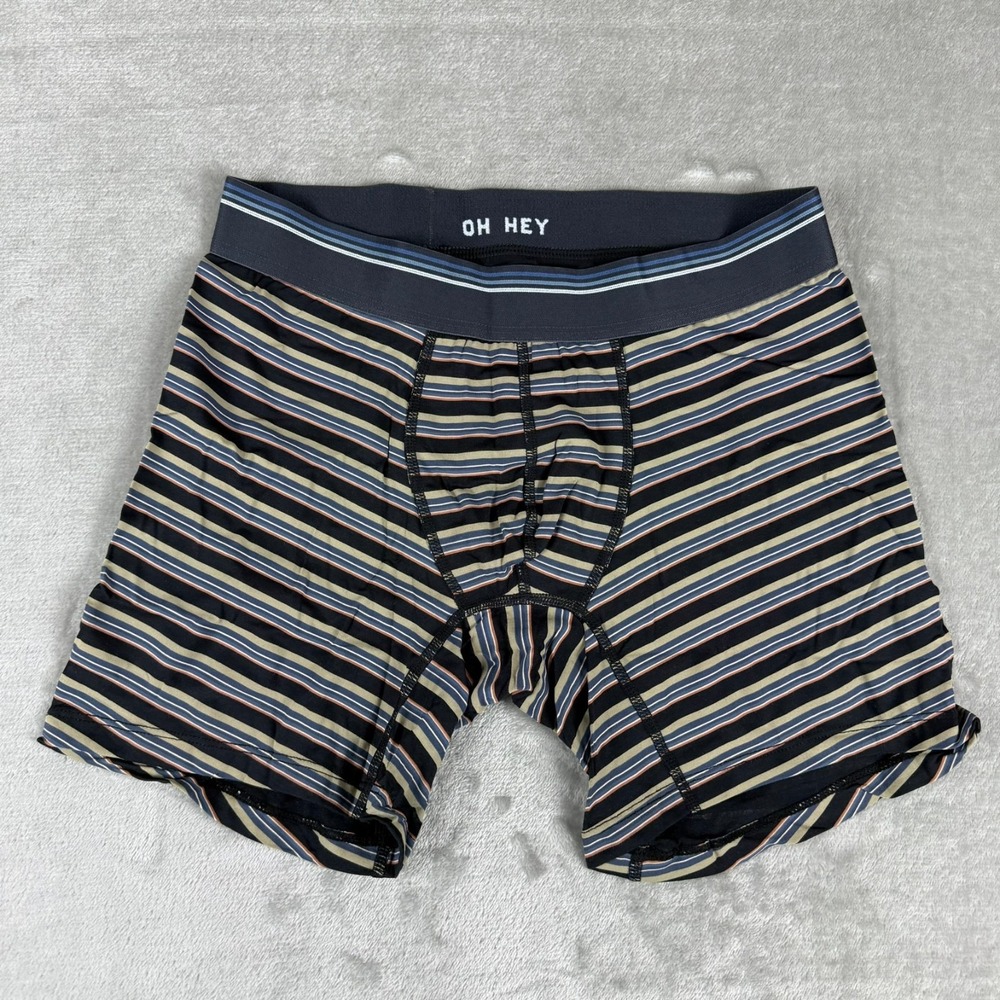 Marine Layer Best Boxer Briefs Ever Mens Small Navy Blue Striped Soft $25 NWT
